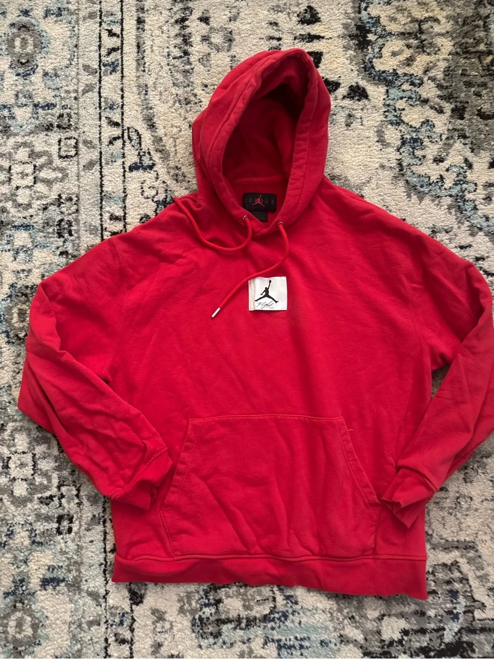 Jordan Nike Flight Men’s Red Pullover Hoodie EUC